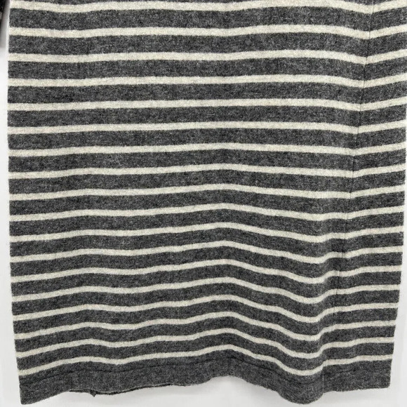 Banana Republic Wool Cashmere Blend Dress Gray‎ Striped Style 884306 Size Medium - Picture 7 of 9